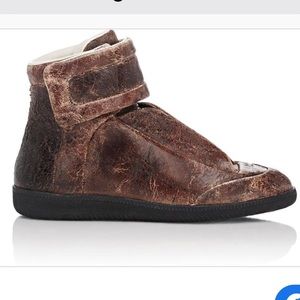 Distressed "Future" Ankle-Strap Sneakers